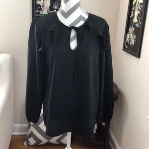 🔥BCBG Black Ruffle Top